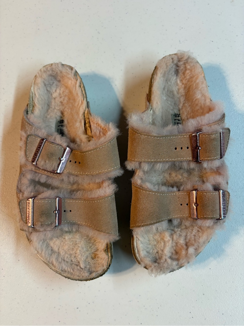 BIRKENSTOCK 34 ✨ youth 3-3.5 Arizona shearling sandal good condition